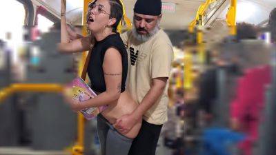 Slutty Student 18+ Gets Cumshot In Public On The Bus With Verified Amateurs - hclips.com