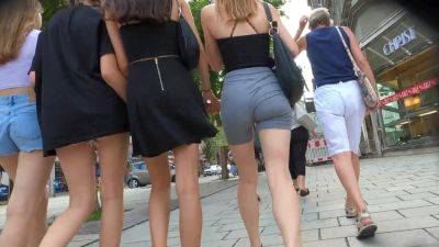 Sisters walking in the city - voyeurhit.com