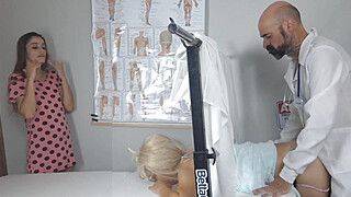 Stepmother accompanies stepdaughter for the first time to the fake gynecologist! - ah-me.com