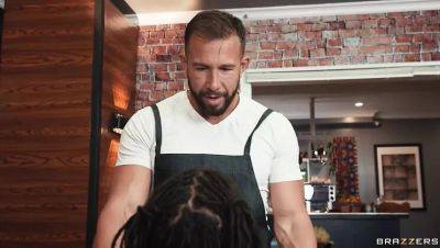 Will Pounder - Kira Noir - Chad Alva - Kira Noir Takes Big Cock Order Off The Menu - Blowjob & Cumshot - veryfreeporn.com