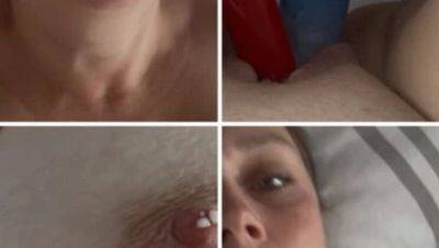 Saskialove87 German Amateur MILF Double Dildo & Vibrator Solo Masturbation Orgasm - veryfreeporn.com - Germany