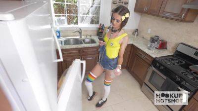 Colorful Babe Andi Rye Rides A Boss Cock & Swallows It All! Full - hotmovs.com