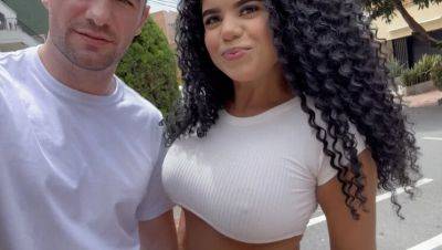 Big Tits Latina Squirts Hard on Huge White Cock in Sexy Lingerie - porntry.com - Usa - Venezuela