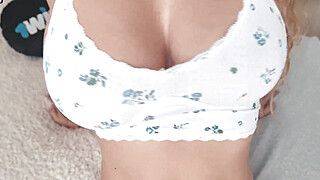 I masturbate with my horny and busty stepsister and she lets me cum inside her... - ah-me.com