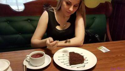 Hot Blonde Letty Black Gets Remote Vibrator Orgasm in Public Restaurant - Russian Amateur Fun - xxxfiles.com - Russia