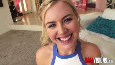 Blonde Babe Summer Takes Big Cock Deep in Throat and Begs for Anal - veryfreeporn.com