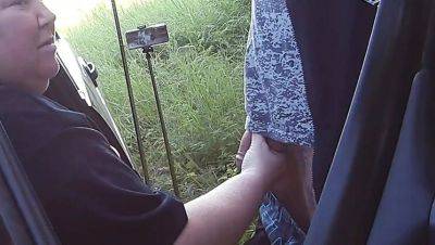 Hot MILF sucks son-in-law's dick in the park and swallows his cum - Zona901 - veryfreeporn.com - Russia