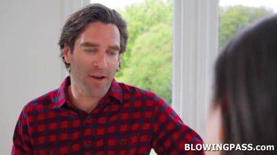 Teen 18+ Student 18+ Gives Private Tutor Blowjob - Lulu Chu - hotmovs.com