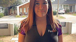 Big Boobed Delivery Slut Proves She Knows How To Handle Your Package (Hardcore Blowjob And Anal) - ah-me.com