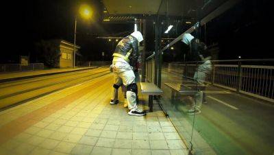 Risky Bus Stop Sex with Young Stepsis - Big Tits Latina Gets Creampie & Orgasm - veryfreeporn.com