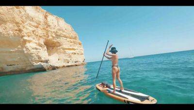 DaringKiara Fucks Stand-Up Paddle Board in Ocean - Big Tits MILF Solo Beach Comedy - xxxfiles.com - Portugal