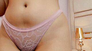 Busty Brunette Fucks Her Tight Pussy - ah-me.com