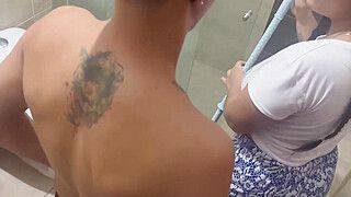 I take advantage of my cute stepsister cleaning to grab her and make her sob with pleasure. - ah-me.com