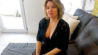 My stepmom helped me with the condom then she took it out and made me cum inside her - ah-me.com