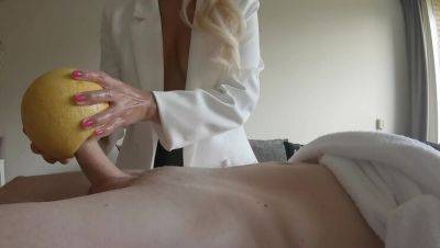 Happy Ending - Hot Girl Melon Handjob Milking Big Cock at Dick Spa - porntry.com