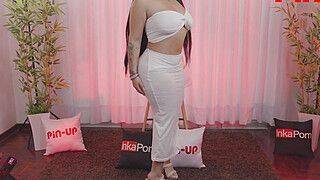 Venezuelan Valentina Lombardi with huge white ass delights us with a hot casting Pin-Up - ah-me.com - Venezuela