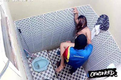 Recorded Camera In The Bathroom Of Minimarket Clerk Doing Perverted Acts - hclips.com