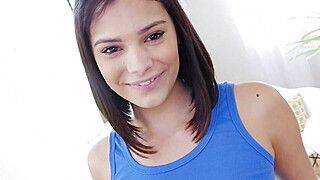 POV fucking of sloppy throating busty Latina newbie - ah-me.com