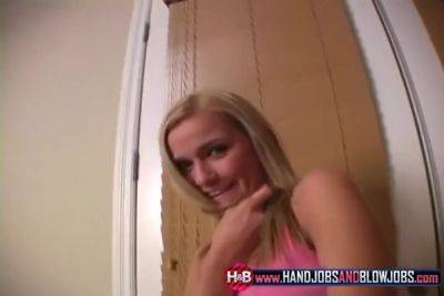 Mckenzee gives a handie in POV close up - hotmovs.com