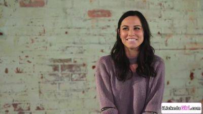 Lesbian photographer pussy licking troubled brunette bride - hotmovs.com