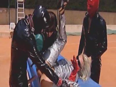 Pamela Stealt - Latex German Bitches Assfucked And Fisted In The Foursome On The Tennis Court - hclips.com - Germany