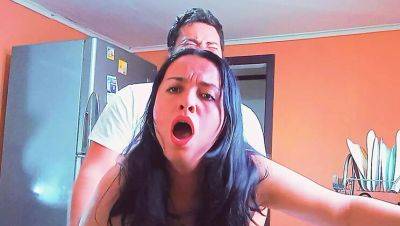 Horny BBW Stepmom Kelly Fucks Step Son in Kitchen - porntry.com - Usa