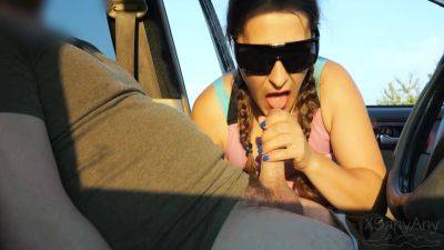 Stranger Caught Me Jerking Off In A Car In A Public Park And Gave Me An Incredible Blowjob!! With Xsanyany - hclips.com - France