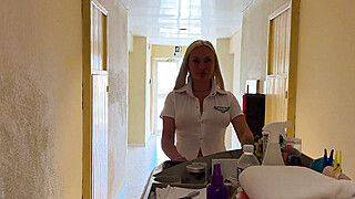 Lustful Spanish maid masturbates during her day at work - ah-me.com - Spain