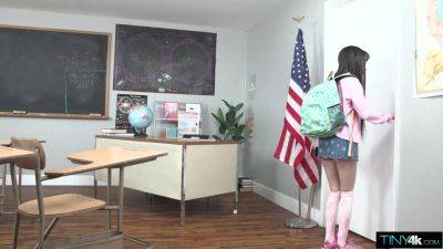 Sam Shock - Ronnie Violet & Sam Shock in Cum For Teacher - Tiny 4K - hotmovs.com