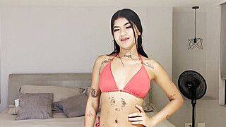 Kimberly Diablo - Takes A Big White Cock In Her 20 Year Old Latina Colombian Pussy - ah-me.com - Colombia