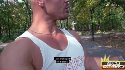 Horny blonde MILF pussydrilled in public - hotmovs.com