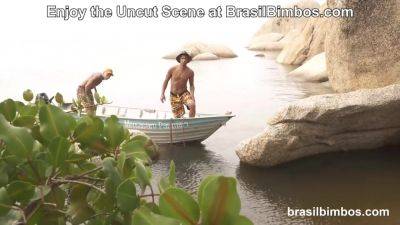 Two Guys Find Lost Latina Wanesse Boyer who can’t wait to Pay them Back at BrasilBimbos - hotmovs.com