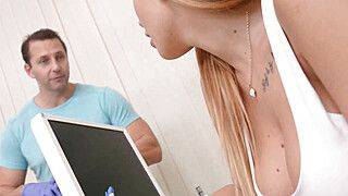 Sensual Jane - Kyra Hot - Jane - Big round tits of Sensual Jane and Kyra Hot make his thick hard cock go nuts - ah-me.com