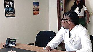 Ebony milf milks interracial cock duo - ah-me.com