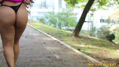 Japanese Fit Fucks Hot Little Fat Latina MILF Gabriela Ramos in Public Square - Full Blowjob Outdoor Sex - xxxfiles.com - Japan