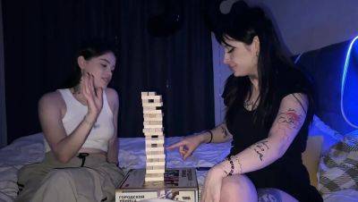 Stepsister Offers Scissors Game with Horny Russian Lesbians - Big Natural Tits & Pussy Licking - porntry.com - Russia