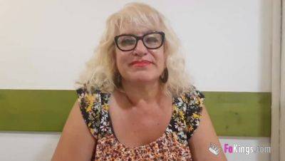 63 years old and tasting her first black dick. Busty GILF Fina and her "little bucket list" - porntry.com - Spain