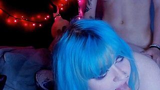 Juicy Booty Beauty Doggy Styled by Sexy Shemale - ah-me.com