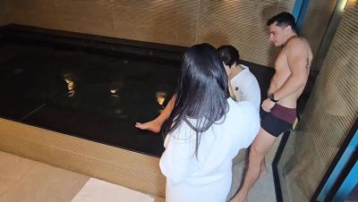 Brazilian Threesome: Boyfriend Fucks My Hot Friend Surprise - Big Tits Latina & Brunette MILF - xxxfiles.com - Brazil - Portugal