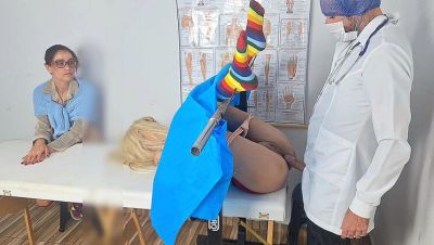 Step Mom Takes Teen Stepdaughter To First Gyno Exam - Redhead Fanny Squirting & Medical Fetish - veryfreeporn.com - Brazil