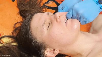 Grustina Nectaria Face Massage Blowjob - Russian Amateur Homemade with Big Cock in Mouth - xxxfiles.com - Russia