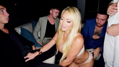 Jimmy Bud - Kazumi Takes Rough Gangbang with BBC - Asian Blonde Gets Double Penetration & Cum in Mouth - xxxfiles.com - Britain