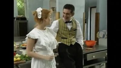 German Teen Vivienne Clash Seduced by Butler - Blonde Petite with Big Natural Tits in Kitchen Fuck - veryfreeporn.com - Germany