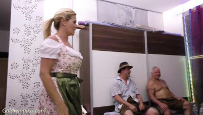 Pierced MILF Marina Montana Gangbang Lederhosen Orgy Big Tits Bukkake - porntry.com - Germany