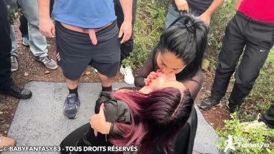 Babyfantasy83 & Mexicanna Forest Gangbang - Amateur MILF Blowjob & Cumshot Orgy - porntry.com - France