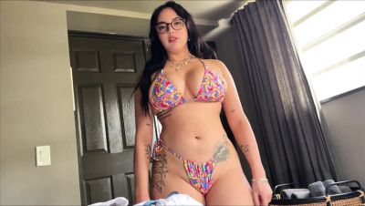 Alex Adams - Big Step Sister Shares Bed on Miami Vacation - Nika Venom Fucks Brother POV - porntry.com - Britain - Usa