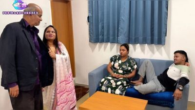 Indian Family Swap Foursome: Stepdad & Stepson with Desi Girls Aksha & MastiGirl750 in Hotel Sex - porntry.com - India