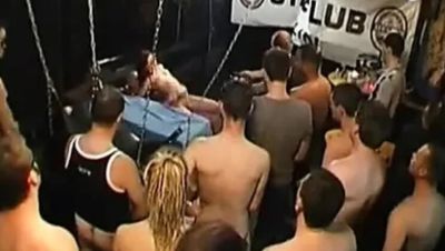 Blonde Gangbang Live on Stage - Hardcore Group Sex & Bukkake - porntry.com - Germany