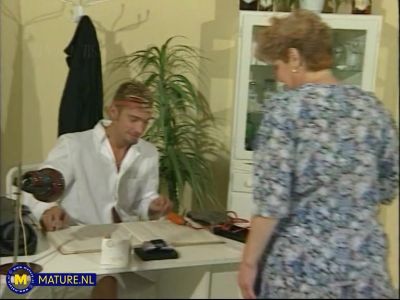Horny Grandma Annabell Gets A Special Treatment From Her Toyboy Doctor - hotmovs.com