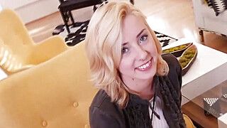 Big dick for cute blonde spinner - ah-me.com